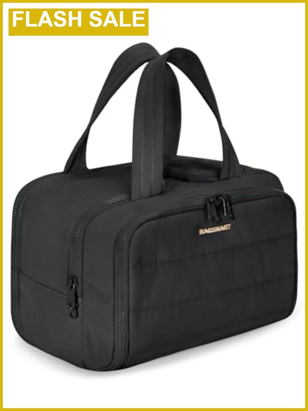 Large Travel Toiletry Bag Wide-Open Puffy Taslan Cosmetic Makeup Organizer